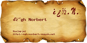 Ágh Norbert névjegykártya