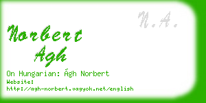 norbert agh business card